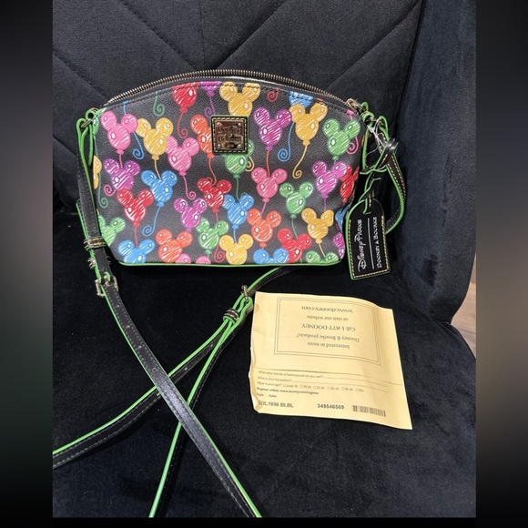 Disney Dooney & Bourke Black Balloons 10th Anniversary Crossbody Purse Bag - Picture 6 of 6